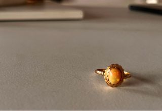 Antiguo anillo oro 18k y opalo