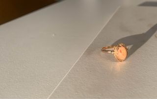 Antiguo anillo oro 18k y opalo