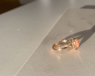 Antiguo anillo oro 18k y opalo