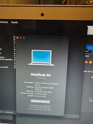 MacBook Air 2017 Plata