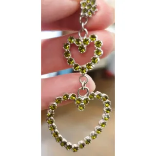 Orecchini Giorgio Cuore Cristalli Verdi