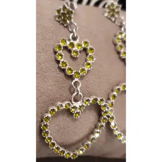 Orecchini Giorgio Cuore Cristalli Verdi