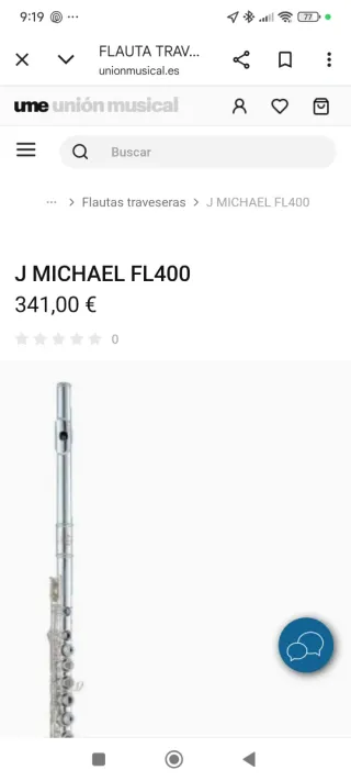 Flauta Travesera J. Michael FL400SPO