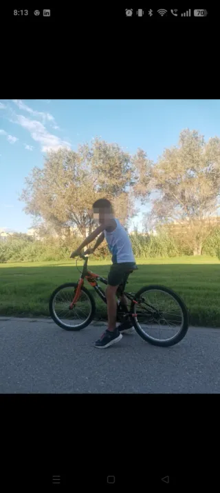 Bicicleta Denbike 20 Naranja y Negra