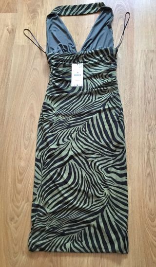 Vestido halter animal print Zara M/S