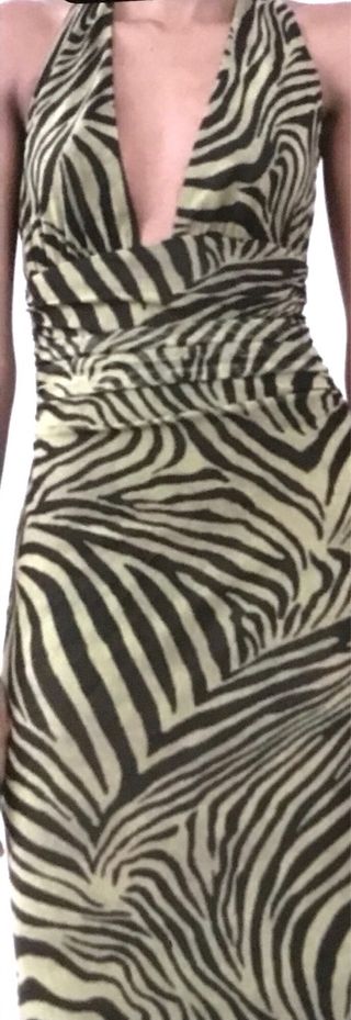 Vestido halter animal print Zara M/S