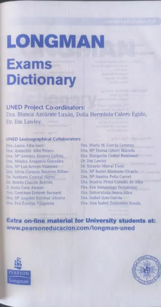 Longman Exams Dictionary tapa dura.