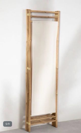 Biombo Bambú y Lona Blanca
