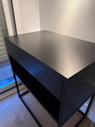 2 Mesitas de noche negras Ikea