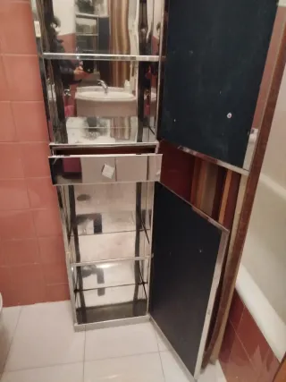 Armario espejo baño plata