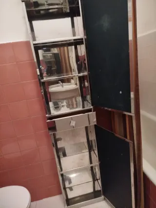 Armario espejo baño plata