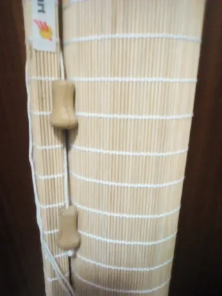 Estor enrollable bambú madera nuevo