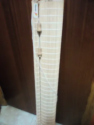 Estor enrollable bambú madera nuevo