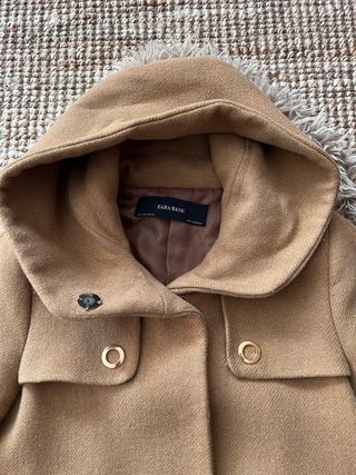 Parka Zara Mujer Talla S Camel Con Capucha