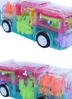 Autobús de juguete transparente