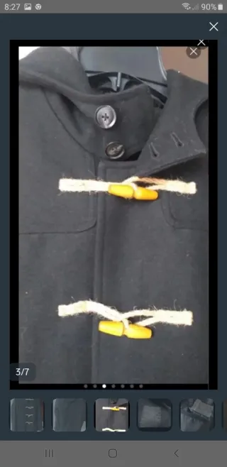 Trenca ASOS paño negra