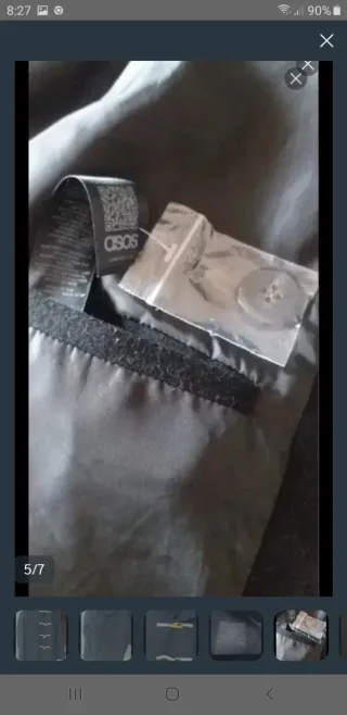 Trenca ASOS paño negra