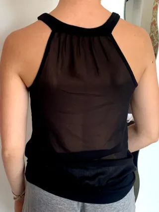 Blusa Vero Moda Negra Transparente