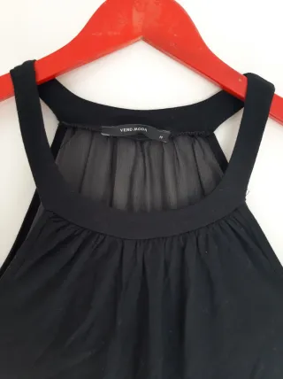 Blusa Vero Moda Negra Transparente