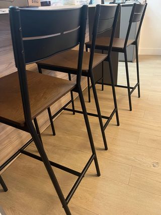 EN MADRID 3 taburetes altos ikea Sandsberg