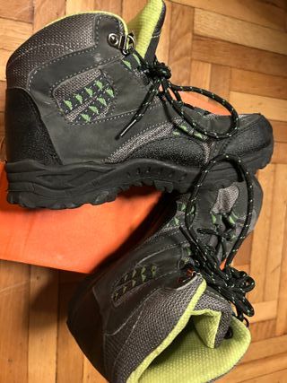 Botas de montaña niño Boriken gris/verde