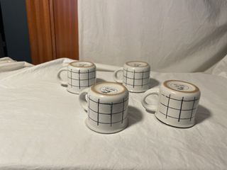 4 Tazas Espresso Cerámica Santa Clara