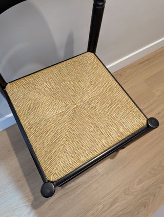 4 Sillas de Comedor Rattan y Madera