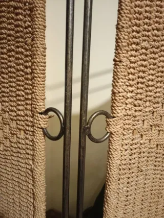 Biombo esparto y forja - 3 hojas