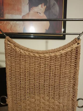 Biombo esparto y forja - 3 hojas