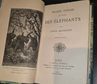 1878, Viaje al Pais de los Elefantes Libro antiguo