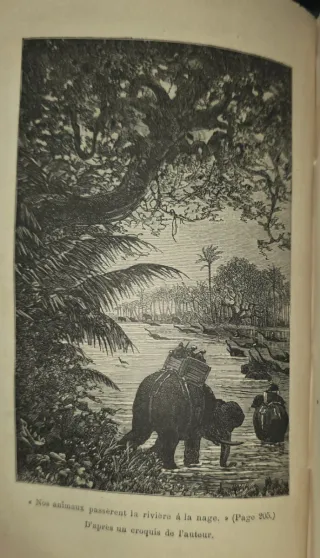 1878, Viaje al Pais de los Elefantes Libro antiguo