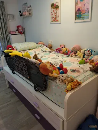 Cama nido lila con 2 camas