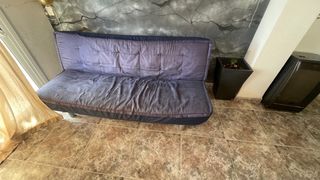 Sofá Cama Click Clack Gris/Morado