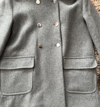Parka Zara gris capucha mujer Talla S