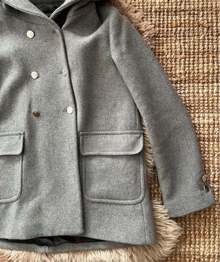 Parka Zara gris capucha mujer Talla S