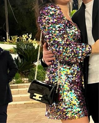 Vestito Zara Paillettes Multicolore