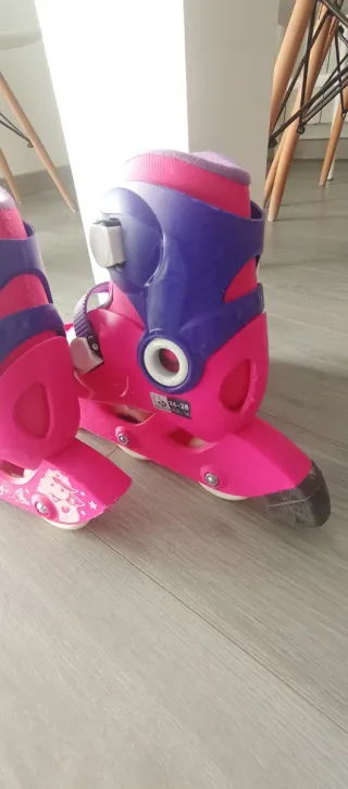 Patines Oxelo Niña Talla Ajustable Rosa