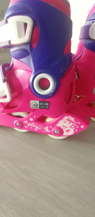 Patines Oxelo Niña Talla Ajustable Rosa