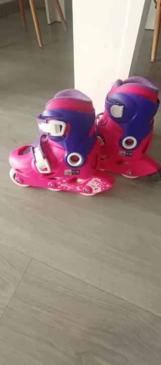 Patines Oxelo Niña Talla Ajustable Rosa