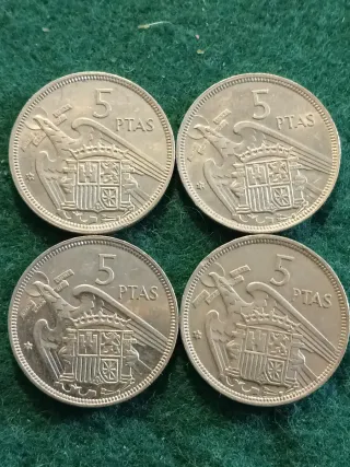 61 Monedas 5 Pesetas 1957