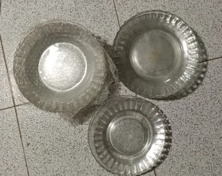 Juego de Platos de Vidrio Transparentes