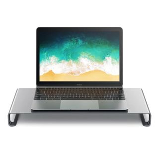 Supporto Satechi in alluminio grigio per monitor/Mac