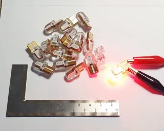 16 Lámparas T10 W5W Silicona Luz Roja