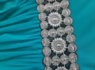 Vestido fiesta azul turquesa