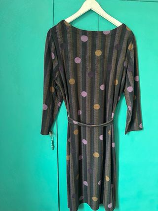 Vestido estampado lunares y rayas