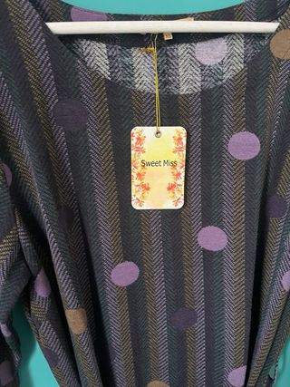 Vestido estampado lunares y rayas