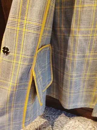 Blazer PARFOIS corte largo informal cuadros