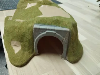 Túnel montaña maqueta trenes