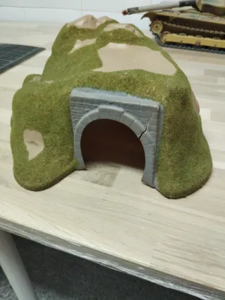 Túnel montaña maqueta trenes