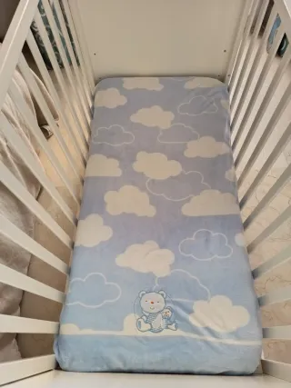 Juego sábanas coralina cuna. 120x60cm.